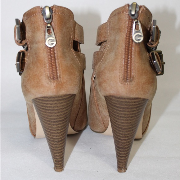 G by Guess Peep Toe Buckle Booties - Picture 3 of 5